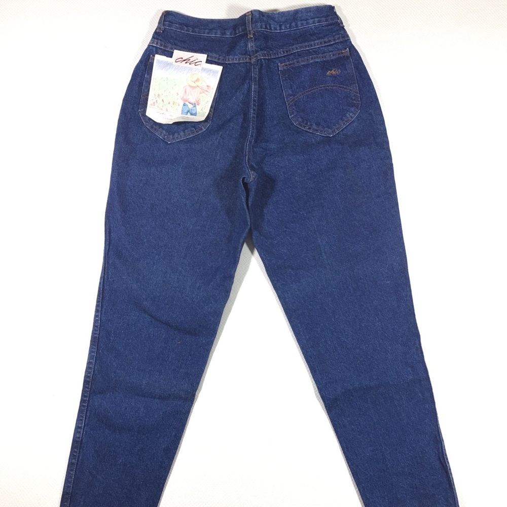 NWT 90s Vintage Deadstock CHIC High Waisted Mom Jeans Tapered Leg Loose Fit 16